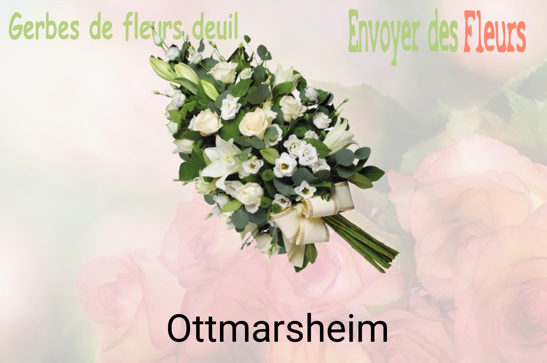 Gerbe de fleurs de deuil livrée à Ottmarsheim